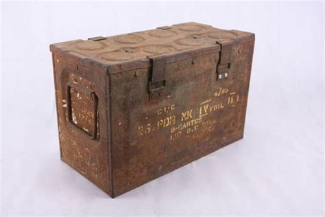 ww2 metal ammunition box|world war 2 ammo box.